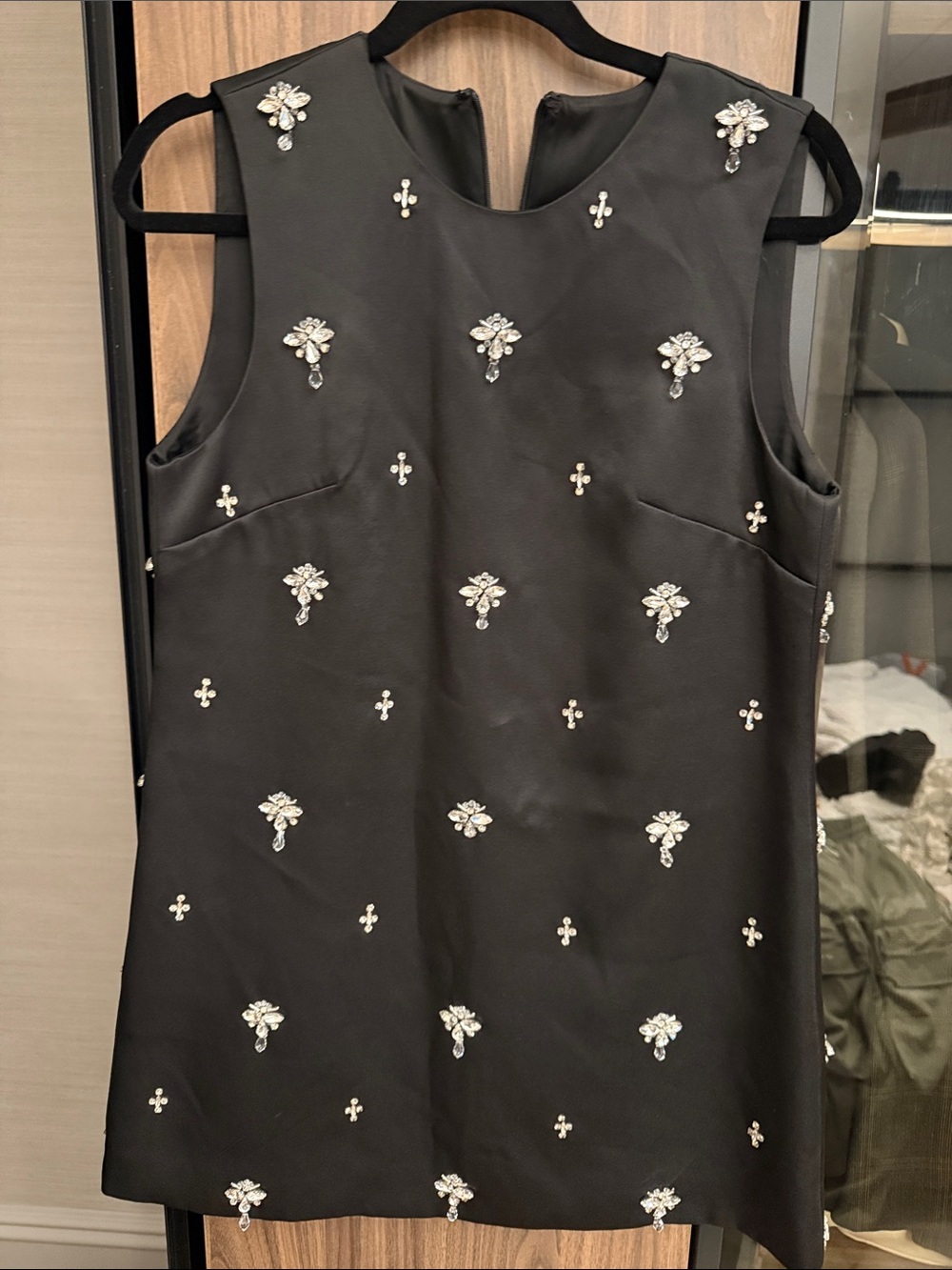 Retrofete Embellished Black Sleeveless Dress
